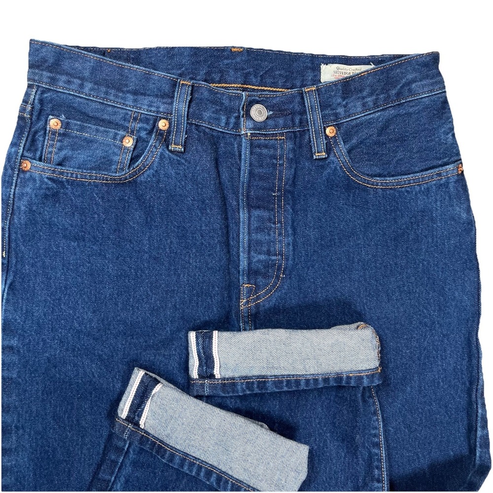 Levi's 501 Selvedge Buttonfly Jeans 28x30 (30x30) Big E 2024 Modern Reproduction